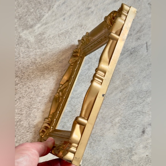 VINTAGE Shabby Chic Gold Empty Frame 8”x10” Opening 4”x6” - Picture 7 of 16